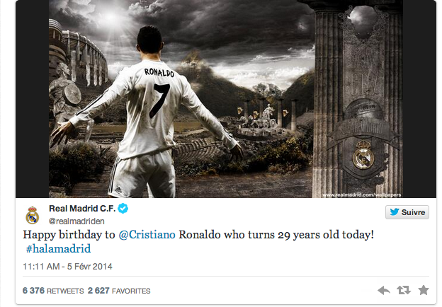 carte anniversaire real madrid
